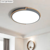 Eye-Caring Slim Drum Led Ceiling Light For Bedroom - Choice Of 3 Sizes In Black Grey Or White / 13