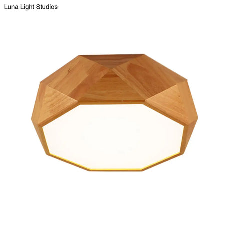 Faceted Octagonal Led Ceiling Light - Nordic Design For Living Room