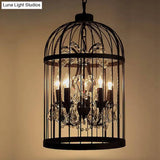 Farmhouse Crystal Pendant Light For Restaurant Ceiling Chandelier