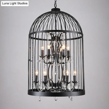 Farmhouse Crystal Pendant Light For Restaurant Ceiling Chandelier