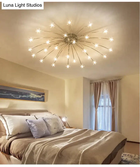 Fashion Ceiling Lights Led Lamp Iron Galss Indoor Lighting All Stars G4 Bedroom Living Room Hotel