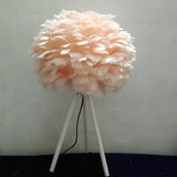 Feather Night Light Nordic Table Lamp - 1-Light White/Red/Pink With 3-Leg Stand Black/White White /