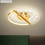 Feather Patterned Led Acrylic Ceiling Mount Flush Light