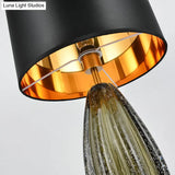 Federica - Vintage 1-Light Melon Table Lamp Ideas Hand-Worked Green Bubble Glass Night Lighting