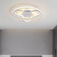 Fidget Spinner Flush Mount Led Ceiling Light Minimalist Iron In White 18’/21.5’ Wide Warm/White