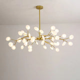 Firefly Led Acrylic Suspension Light - Nordic Style Chandelier Ideal For Living Room 45 / Gold
