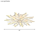 Flame Flower Led Ceiling Fixture - Modern & Creative Design Warm/White Light 31.5/39/49 Wide