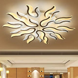 Flame Flower Led Ceiling Fixture - Modern & Creative Design Warm/White Light 31.5/39/49 Wide White /