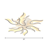 Flame Flower Led Ceiling Fixture - Modern & Creative Design Warm/White Light 31.5/39/49 Wide