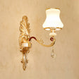 Flared Opal Frosted Glass Chandelier Pendant In Gold - Simplicity Meets Elegance 1 /