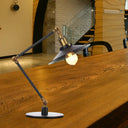 Flared Shade Metal Table Lamp - Farmhouse Style Adjustable 1 Light Black/Brass Finish For Bedroom