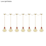 Floral Cluster Pendant Light - Metal Gold 3/5/7 Heads Tradition Series Hanging Ceiling Lamp
