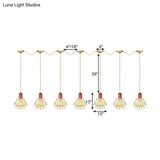 Floral Cluster Pendant Light - Metal Gold 3/5/7 Heads Tradition Series Hanging Ceiling Lamp