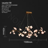 Florencia Ceramic Flower Chandelier – Postmodern Luxury Lighting 150X45CM