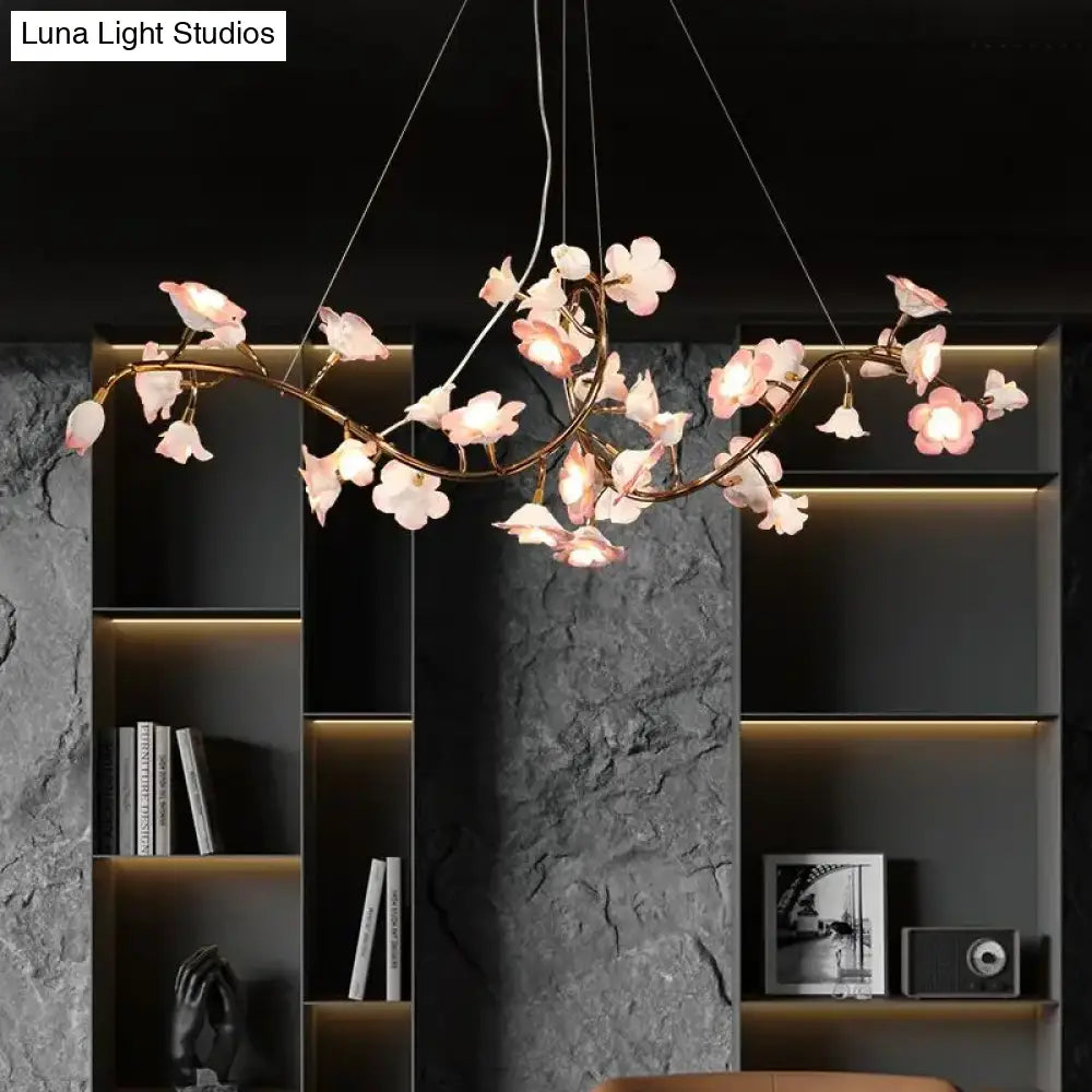 Florencia Ceramic Flower Chandelier – Postmodern Luxury Lighting