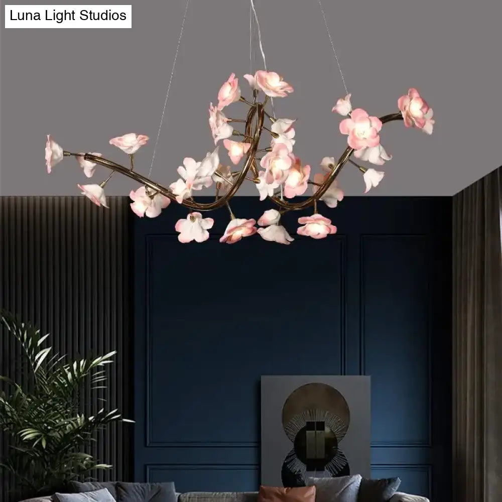 Florencia Ceramic Flower Chandelier – Postmodern Luxury Lighting