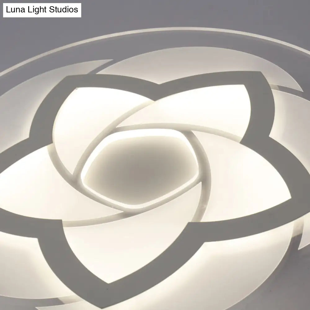 Flower Flush Light Modern Acrylic Ultra Thin Led Ceiling - Ideal For Bedroom 16’/19.5’/23.5’/29.5’ W