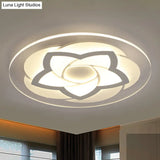 Flower Flush Light Modern Acrylic Ultra Thin Led Ceiling - Ideal For Bedroom 16’/19.5’/23.5’/29.5’ W