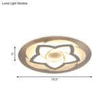 Flower Flush Light Modern Acrylic Ultra Thin Led Ceiling - Ideal For Bedroom 16’/19.5’/23.5’/29.5’ W