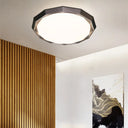 Flush Led Bedroom Ceiling Mount Light With Acrylic Frosted Diffuser - Brown 16’/19.5’ Dia / 16’