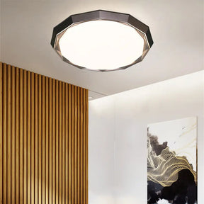 Flush Led Bedroom Ceiling Mount Light With Acrylic Frosted Diffuser - Brown 16’/19.5’ Dia / 16’
