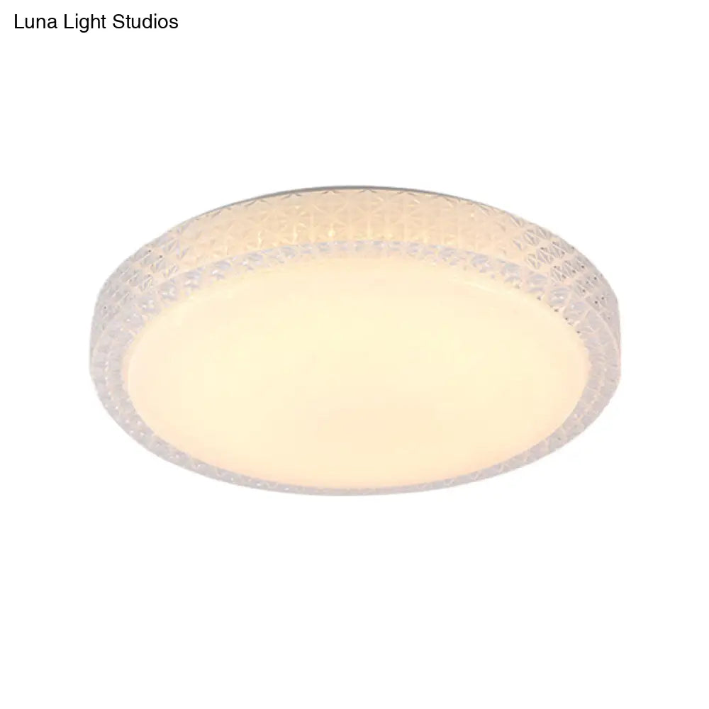 Flush-Mount Crystal Led Ceiling Light In White Or Warm Available 16’ 19.5’ Diameter