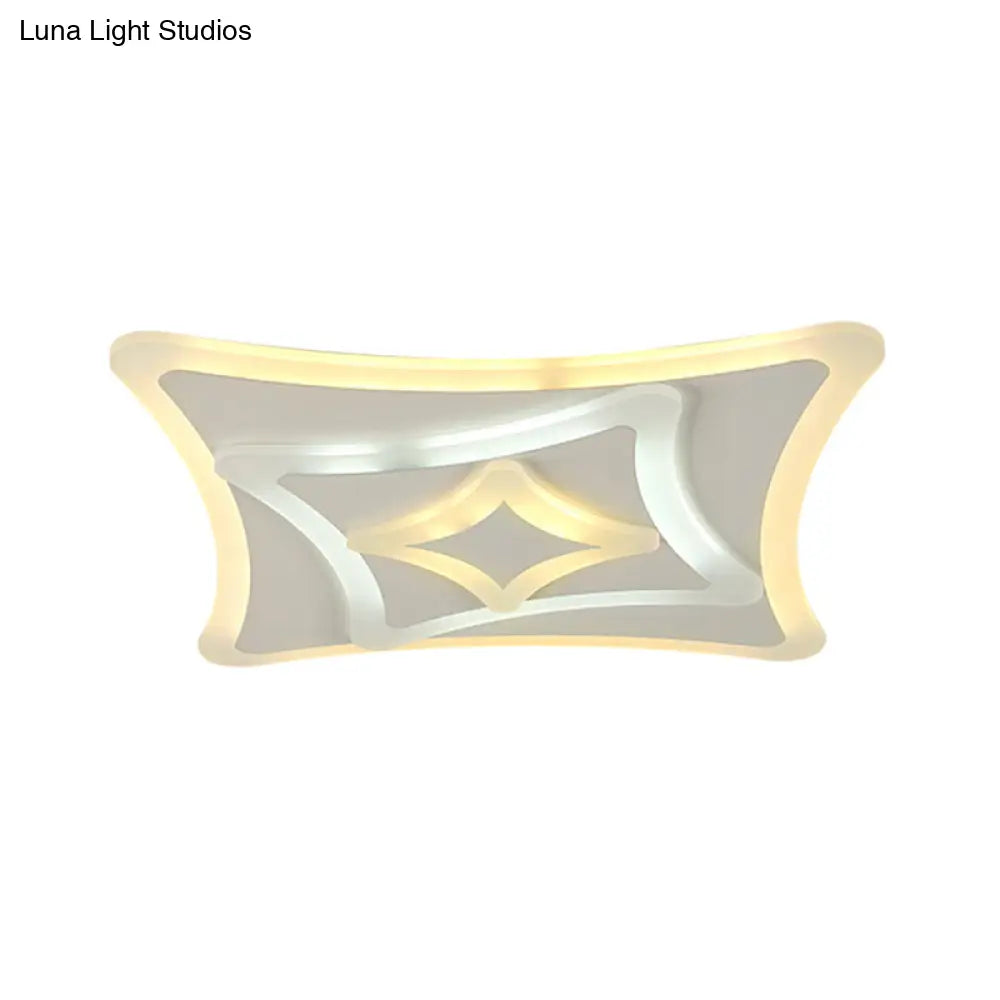 Flush Mount Led Ceiling Light - Super Thin & Simple Acrylic Design In Warm/White For Bedroom