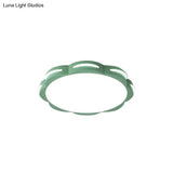 Flush Mount Macaron Led Ceiling Light With Acrylic Floral Shade - Ideal For Girls’ Bedroom