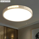 Flush Mounted Led Crystal Ceiling Light With Acrylic Shade - Rectangle/Round Options