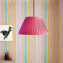 Foldable Fabric Hanging Pendant Lamp - Perfect For Girls Bedroom Rose Red