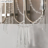 French Country Style 2-Bulb Candle Wall Lamp With Crystals - Brushed Silver Metal Light
