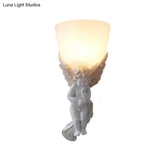 Frosted Glass Bowl Wall Light Fixture With Vintage Charm - Perfect For Living Rooms And Available In