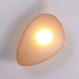 Frosted Glass Cobblestone Wall Sconce: Art Deco 1-Light Mount For Living Room Amber / Fillet