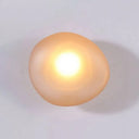 Frosted Glass Cobblestone Wall Sconce: Art Deco 1-Light Mount For Living Room Amber / Globe
