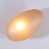 Frosted Glass Cobblestone Wall Sconce: Art Deco 1-Light Mount For Living Room Amber / Oval