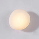 Frosted Glass Cobblestone Wall Sconce: Art Deco 1-Light Mount For Living Room White / Globe