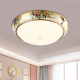 Frosted Glass Dome Led Flush Mount Ceiling Light - Korea Country Style (14’/19.5’ Diameter)