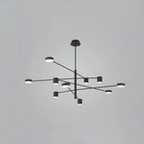 Gatria - Contemporary Sputnik Chandelier: Metal Pendant Light 10 / Black White