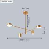 Gatria - Contemporary Sputnik Chandelier: Metal Pendant Light