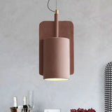 Geometric Industrial Cement Pendant Light - Grey/Beige/Pink 1-Light 6’/8’/9’W Pink / 6’