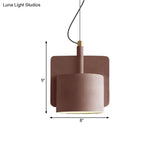 Geometric Industrial Cement Pendant Light - Grey/Beige/Pink 1-Light 6’/8’/9’W