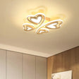 Girls Bedroom Led Flush Ceiling Light: Loving-Heart Acrylic Butterfly Lamp White / 21’ Warm