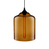 Glass Jug Suspension Light - Contemporary Red/Brown/Blue Ceiling Pendant Brown