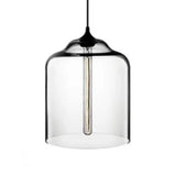 Glass Jug Suspension Light - Contemporary Red/Brown/Blue Ceiling Pendant Clear