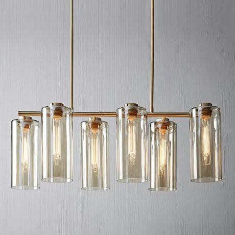 Glass Suspension Pendant Light For Modern Island Ceiling And Dining Room Cognac