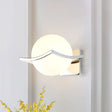 Globe Bedroom Wall Sconce Light - Matte White Glass Minimalist Mount Lamp In Chrome Box