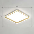 Gold Acrylic Led Flush Mount Ceiling Light For Minimalistic Rectangle Sitting Room / 19.5’ White