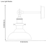 Gold Arm Wall Sconce With Glass Shade For Indoor Bar Décor