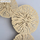 Gold Circular Sconce Lamp - 3 Bulbs Metal Wall Lighting Fixture For Stairway Tradition