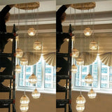Gold Crystal Encrusted Sphere Pendant – Modern Style Ceiling Hanging Lantern For Staircase 12 /